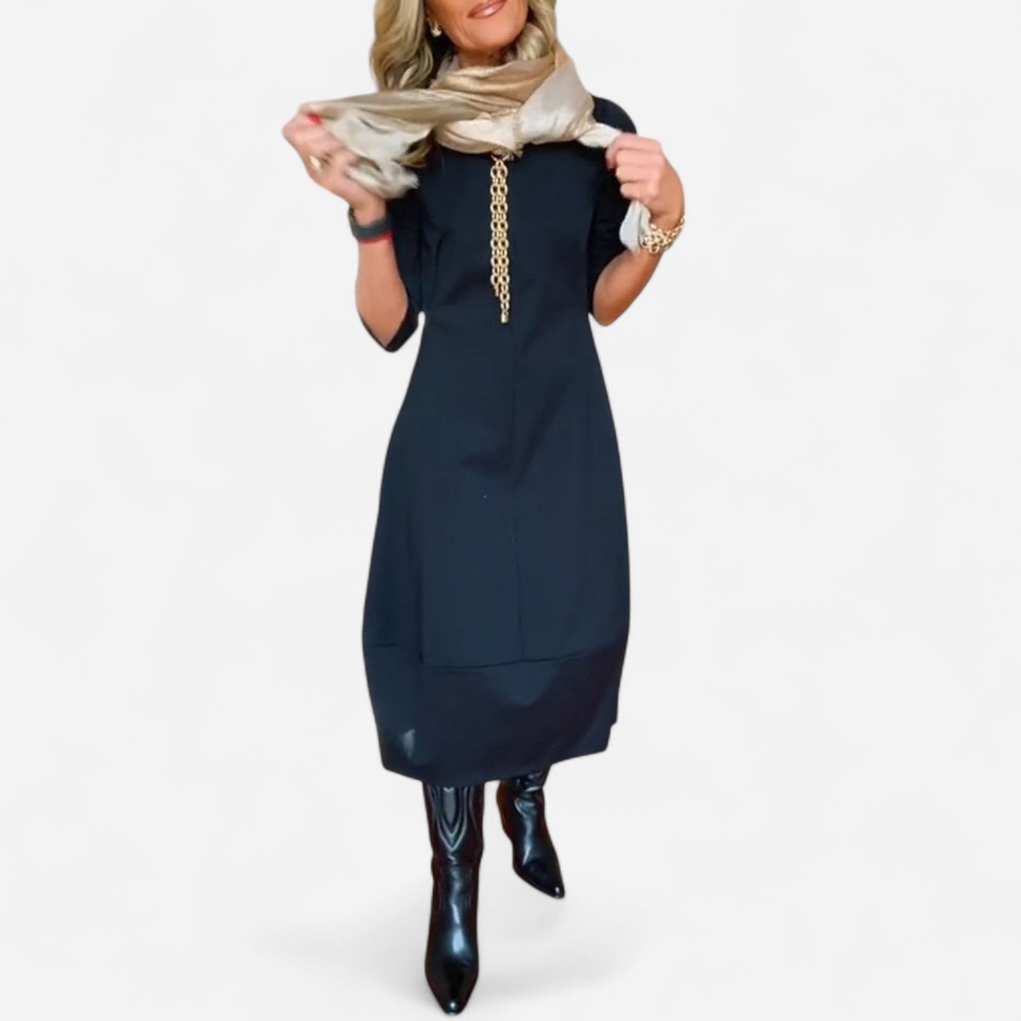 Inès - Robe Maxi Vintage Élégante et Confortable pour Femme
