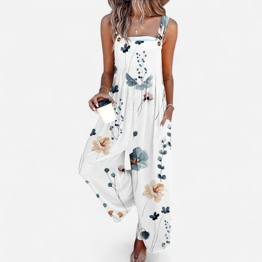 Indira - Combinaison sans manches à imprimé floral chic et léger