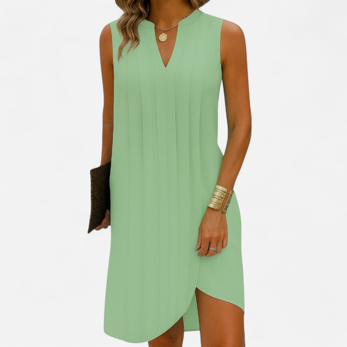 Daphira - Robe élégante et flatteuse avec décolleté en V, idéale pour toutes les occasions