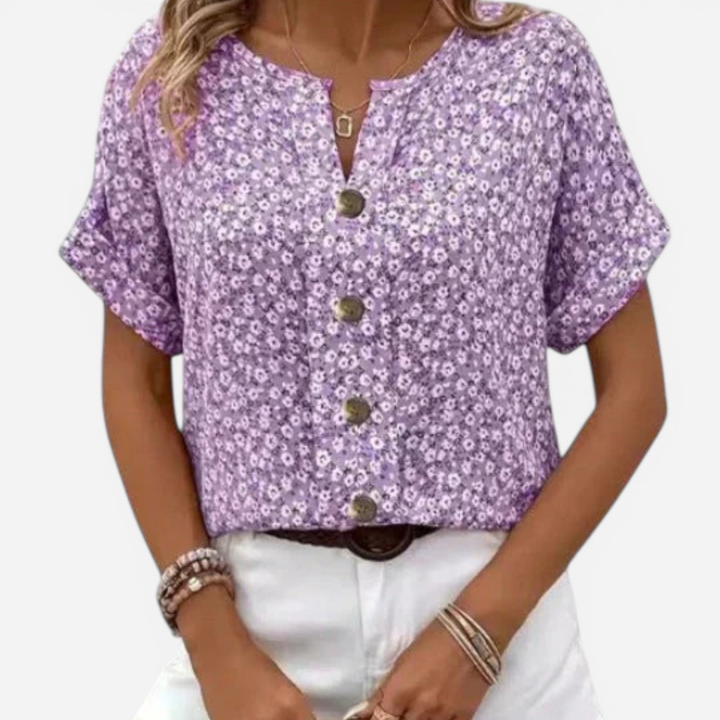 Blouse d'été en coton floral pour toutes les occasions
