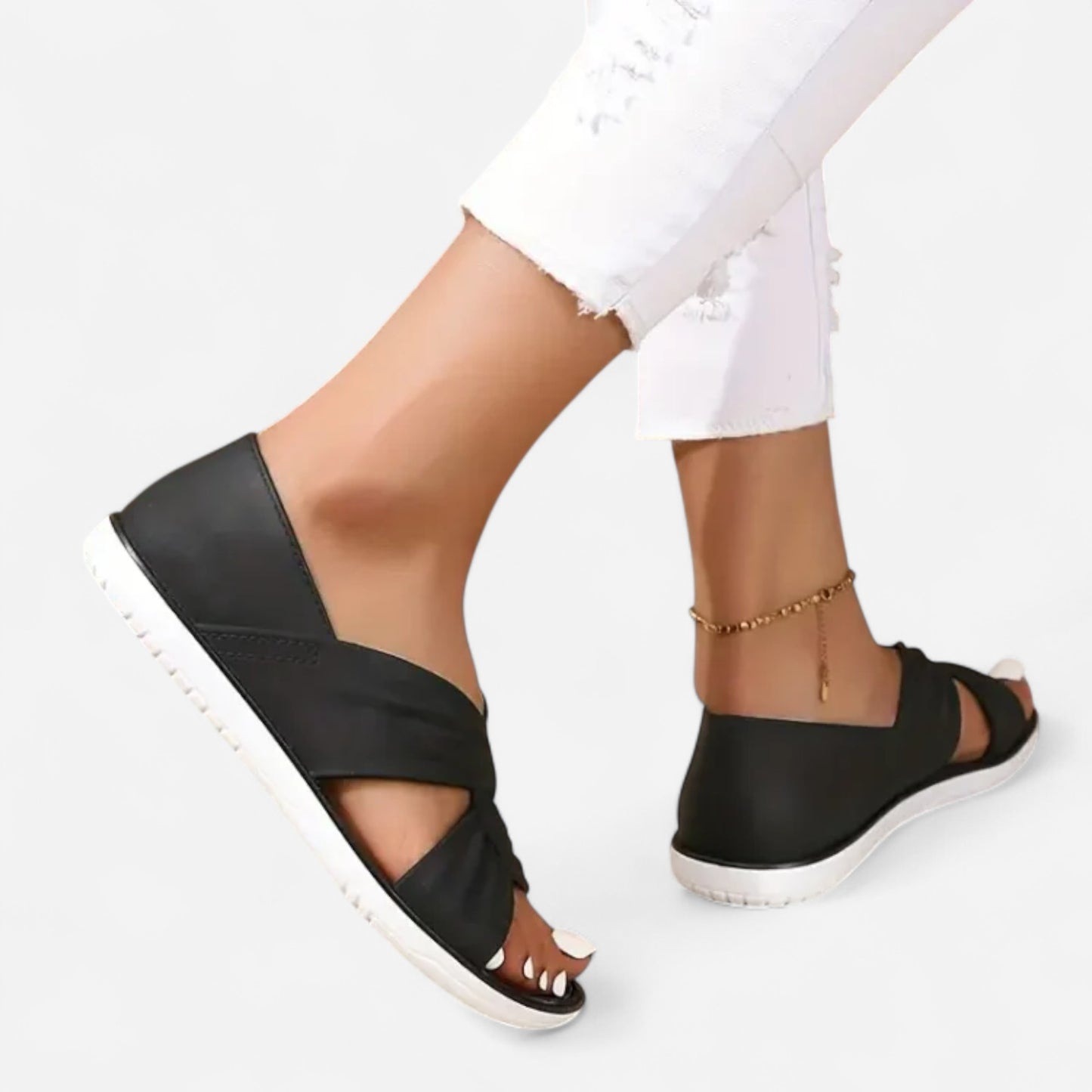 Florinda - Sandales Confortables à Nœud Papillon pour Femmes