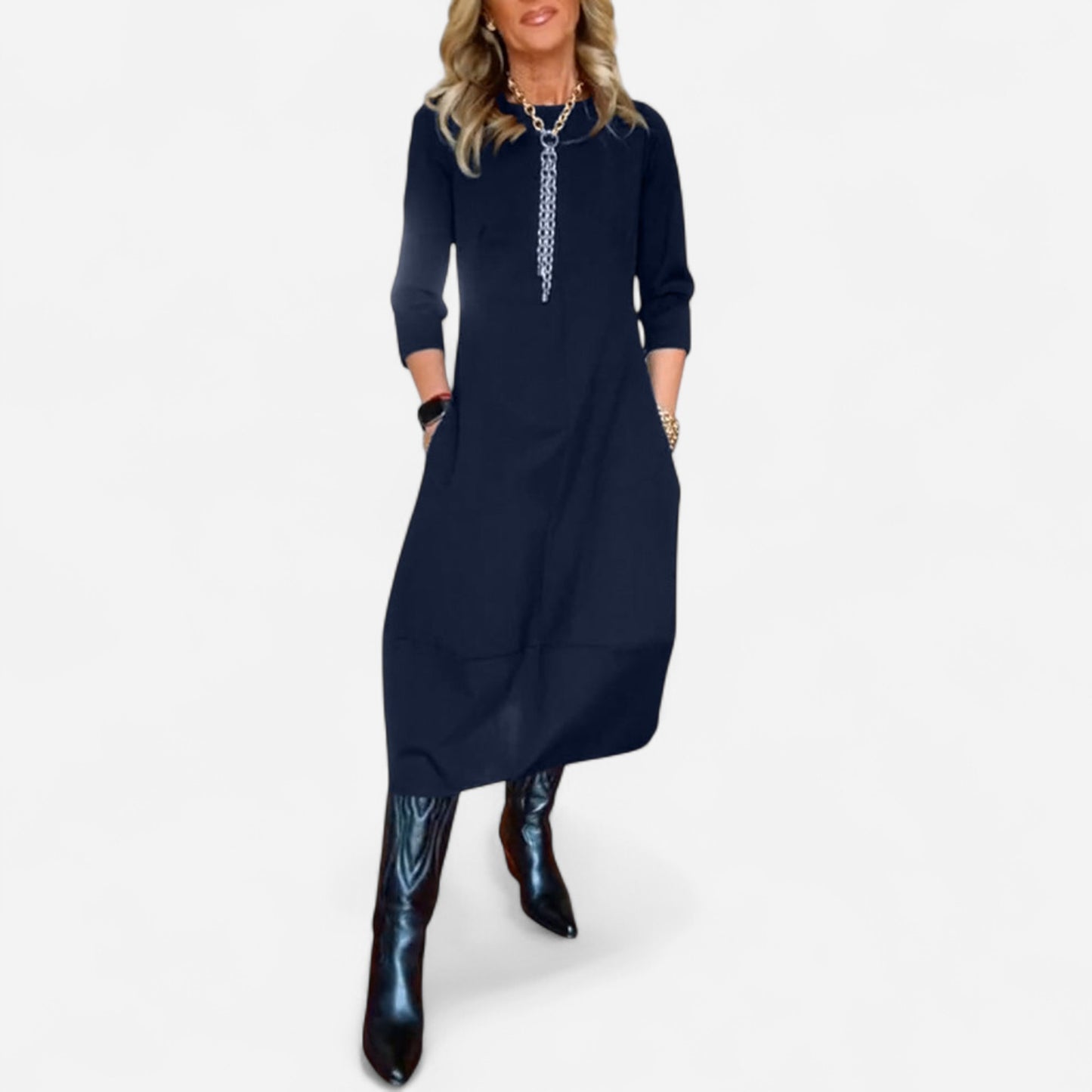 Inès - Robe Maxi Vintage Élégante et Confortable pour Femme