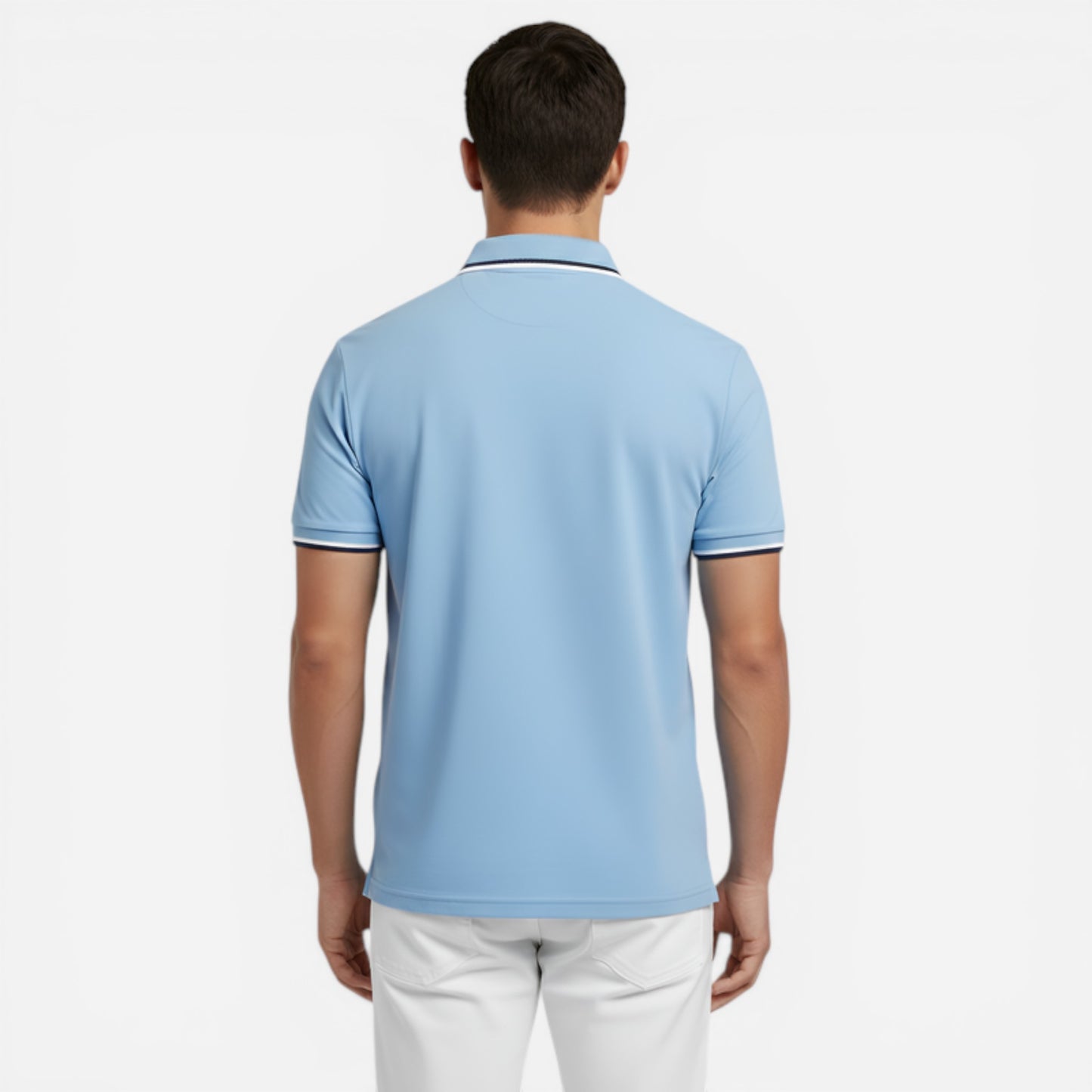 Chemise en coton pour homme à manches courtes, col et poche poitrine - Slim Fit