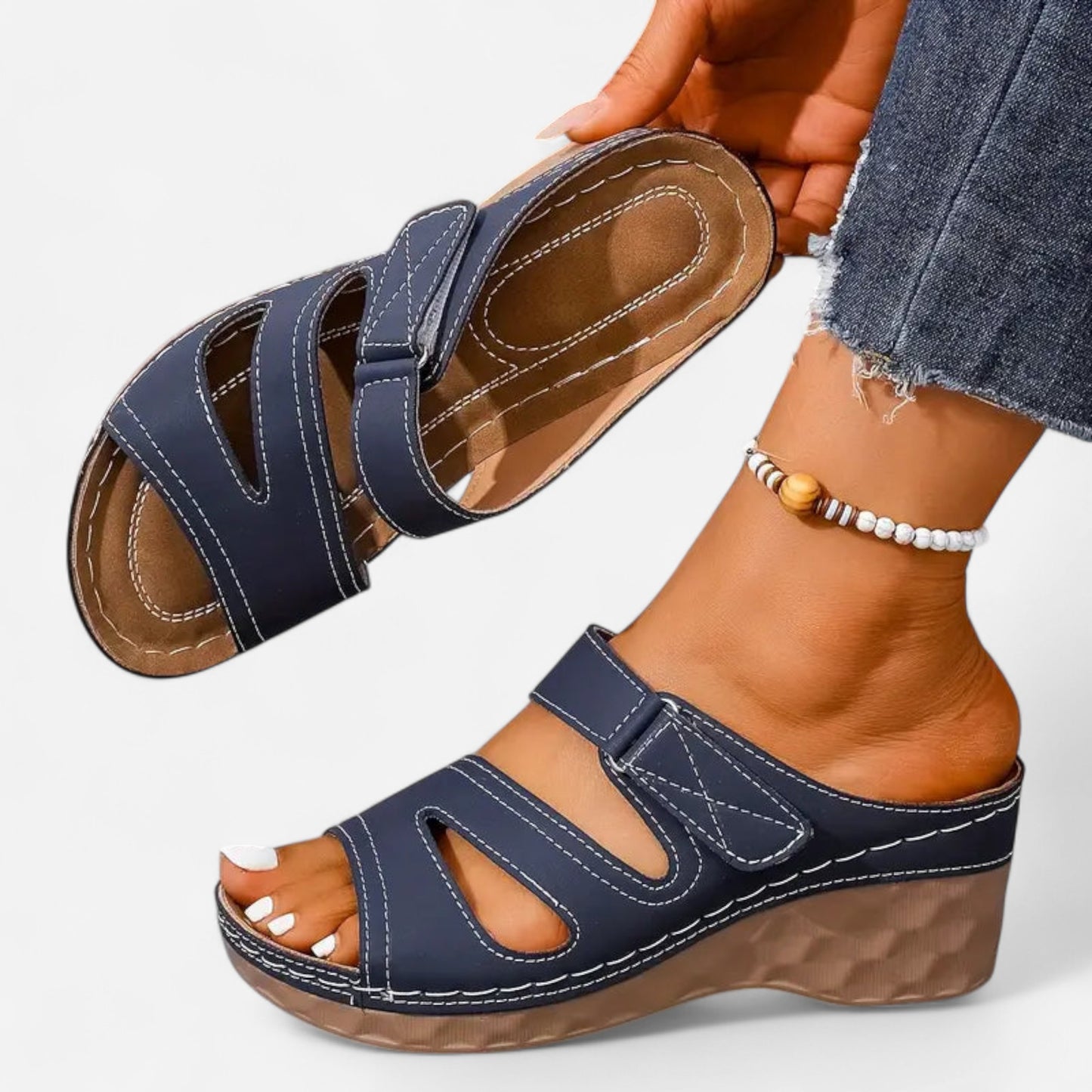 Serilda - Sandale Élégante à Talon avec Bride Ajustable et Confort Optimal
