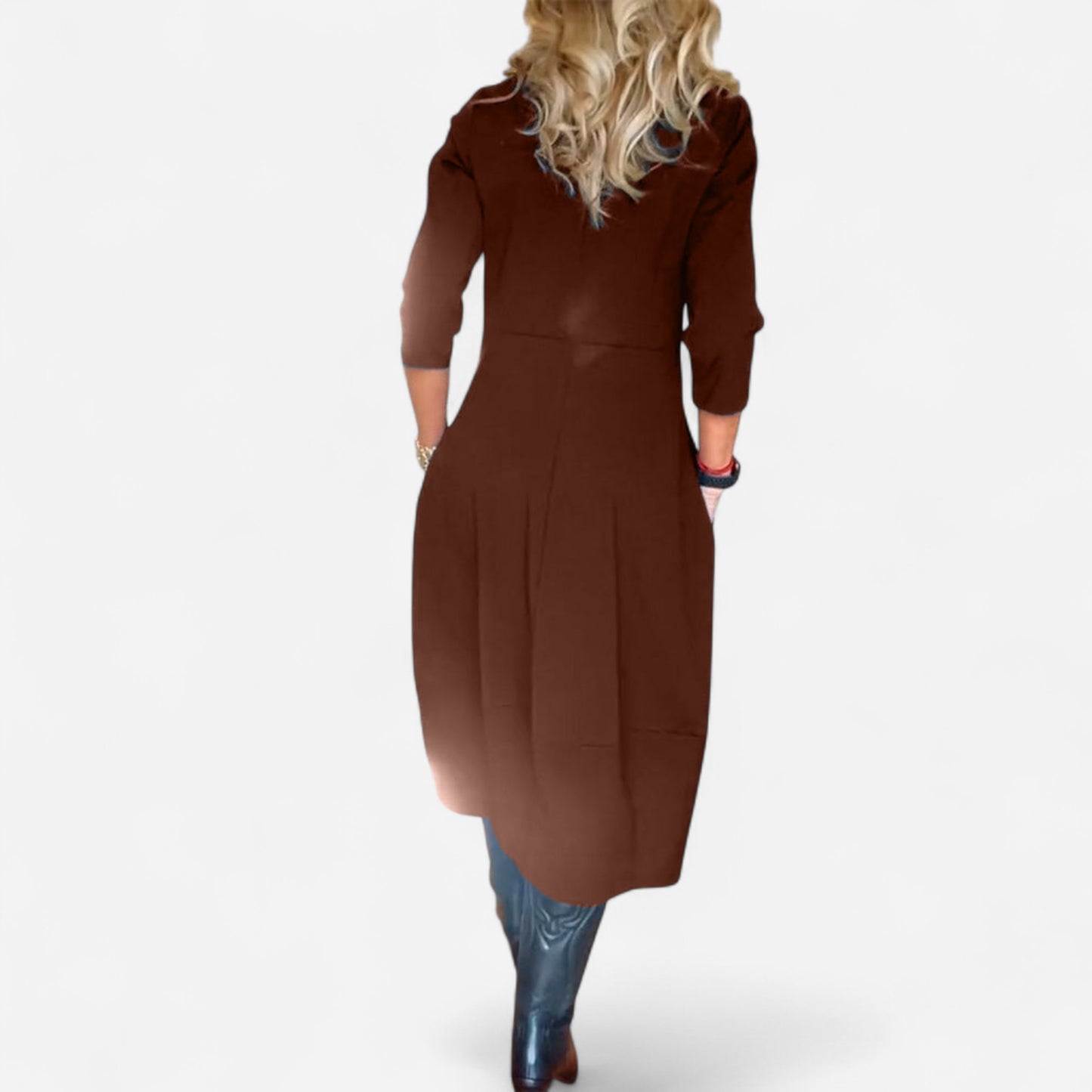 Inès - Robe Maxi Vintage Élégante et Confortable pour Femme