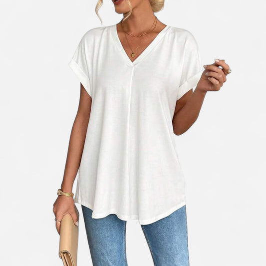 Estella - T-shirt unisexe à manches courtes en patchwork élégant