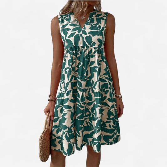 Sophia - Robe d'été A-Line à motifs floraux élégante