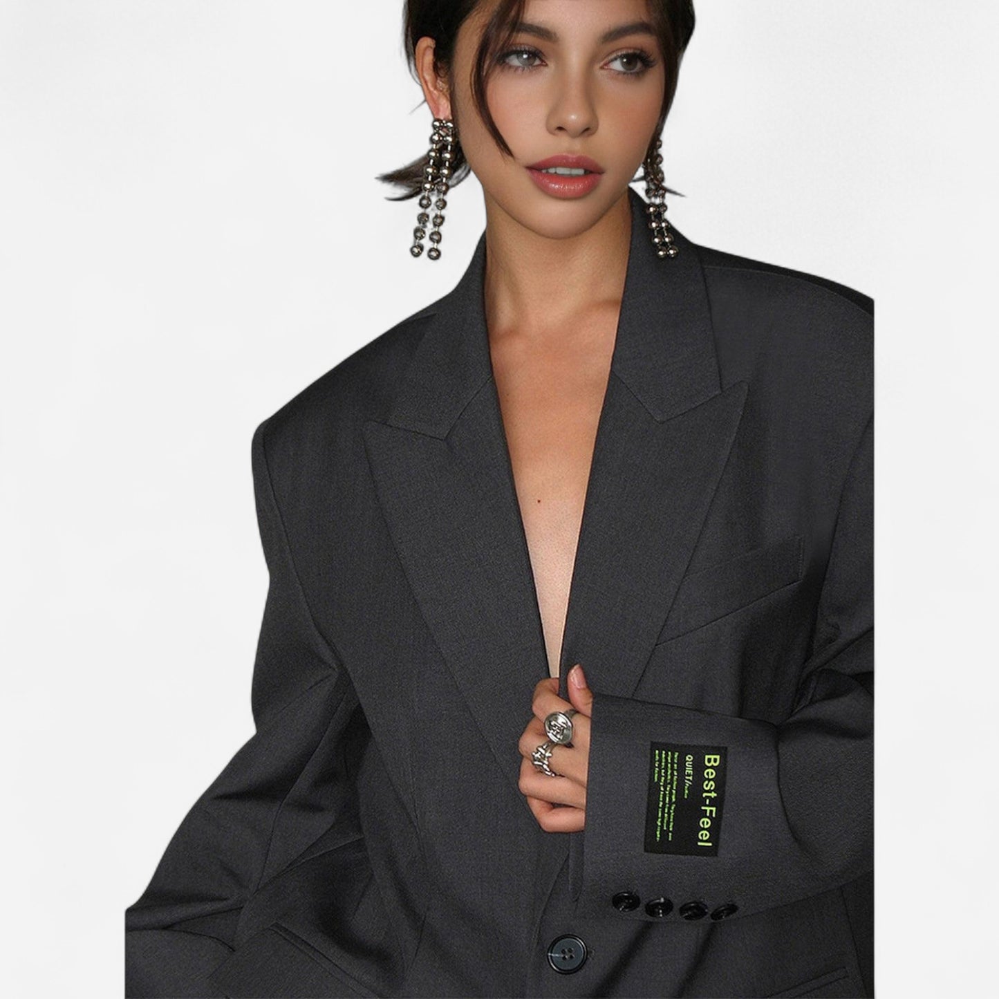 Lorène - Blazer Oversize Classique Élégante et Tendance