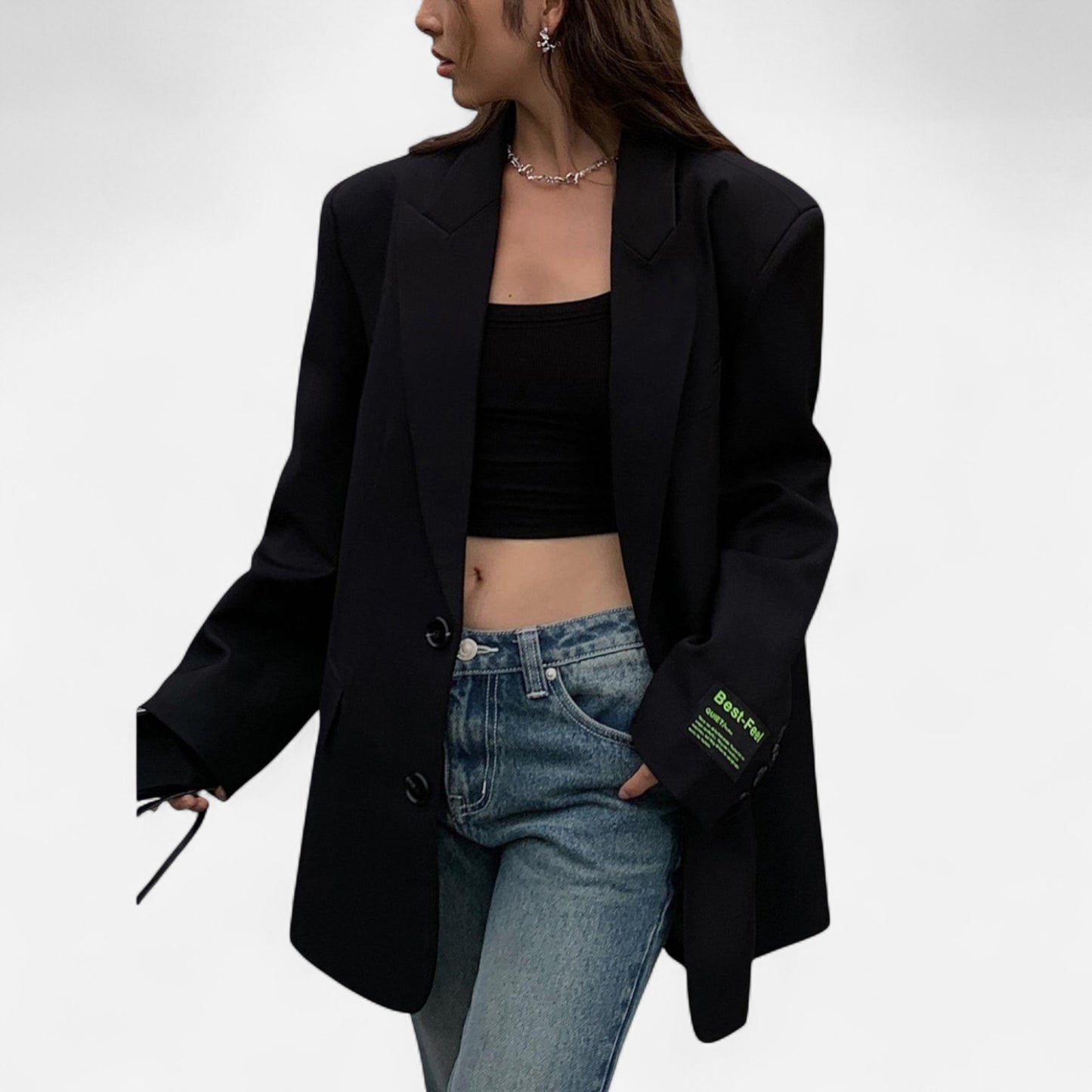 Lorène - Blazer Oversize Classique Élégante et Tendance