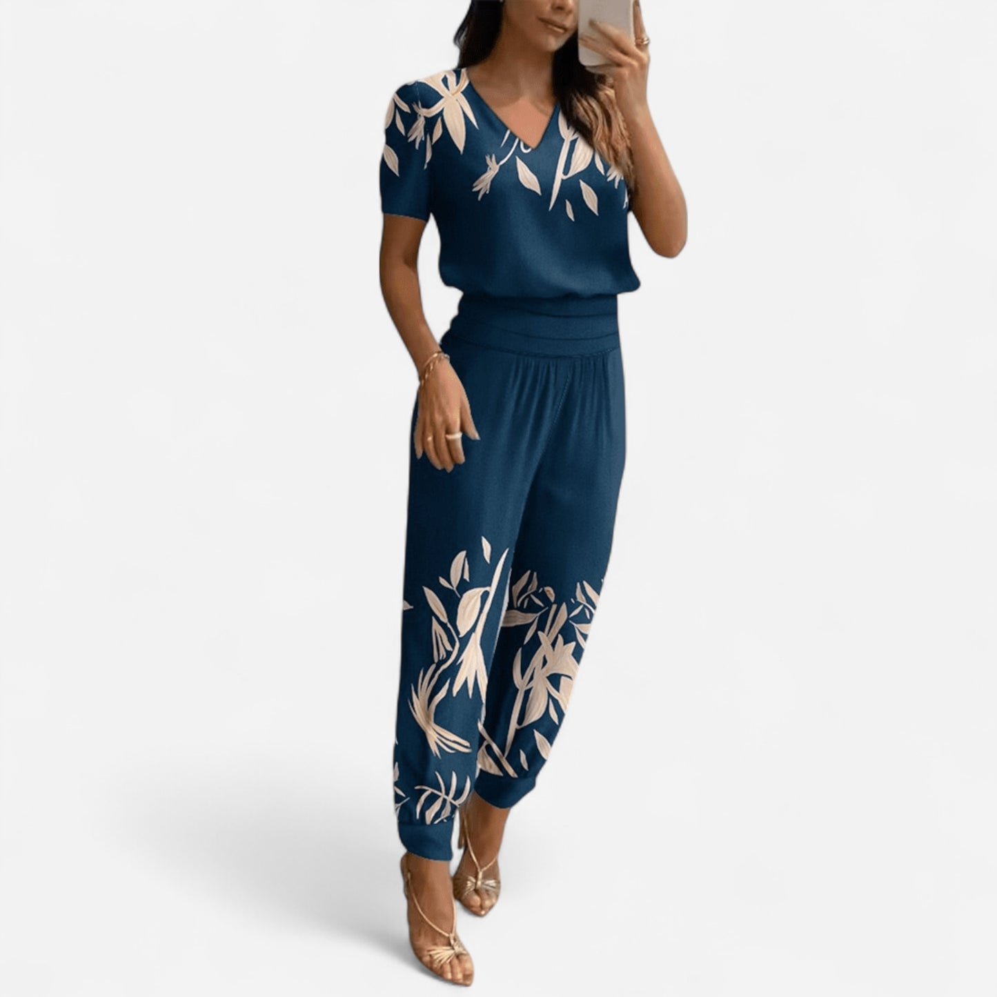 Combinaison V-Neck Relaxed Fit - Confort Léger & Élégance Quotidienne
