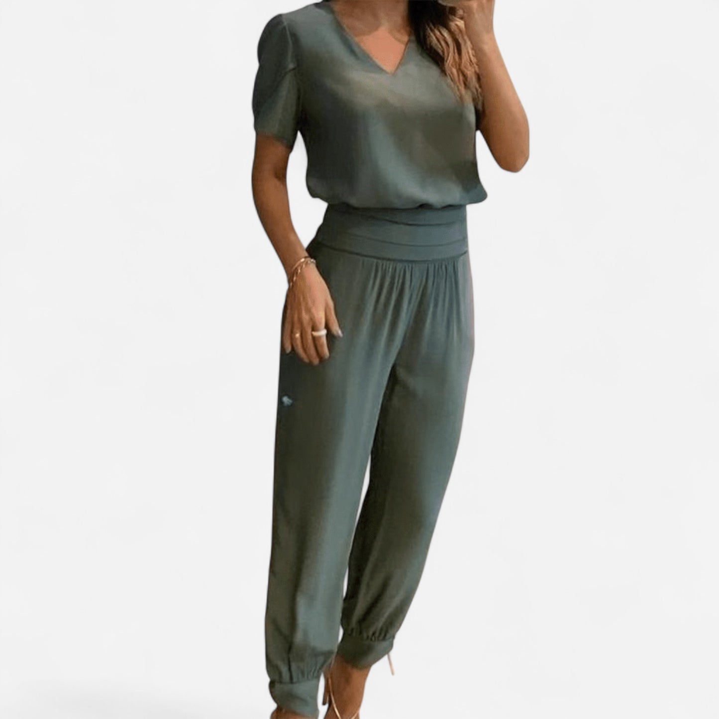 Combinaison V-Neck Relaxed Fit - Confort Léger & Élégance Quotidienne