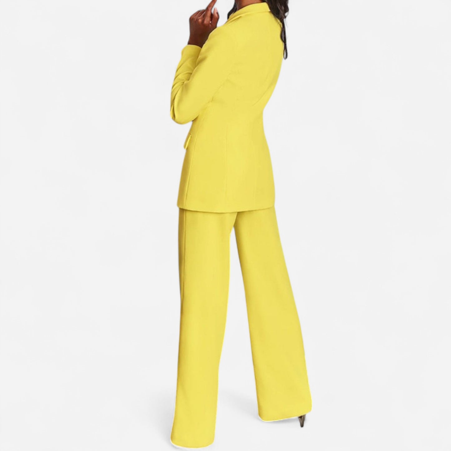 Pantalon Tailleur Élargi - Couleurs Audacieuses, Blazer Structuré