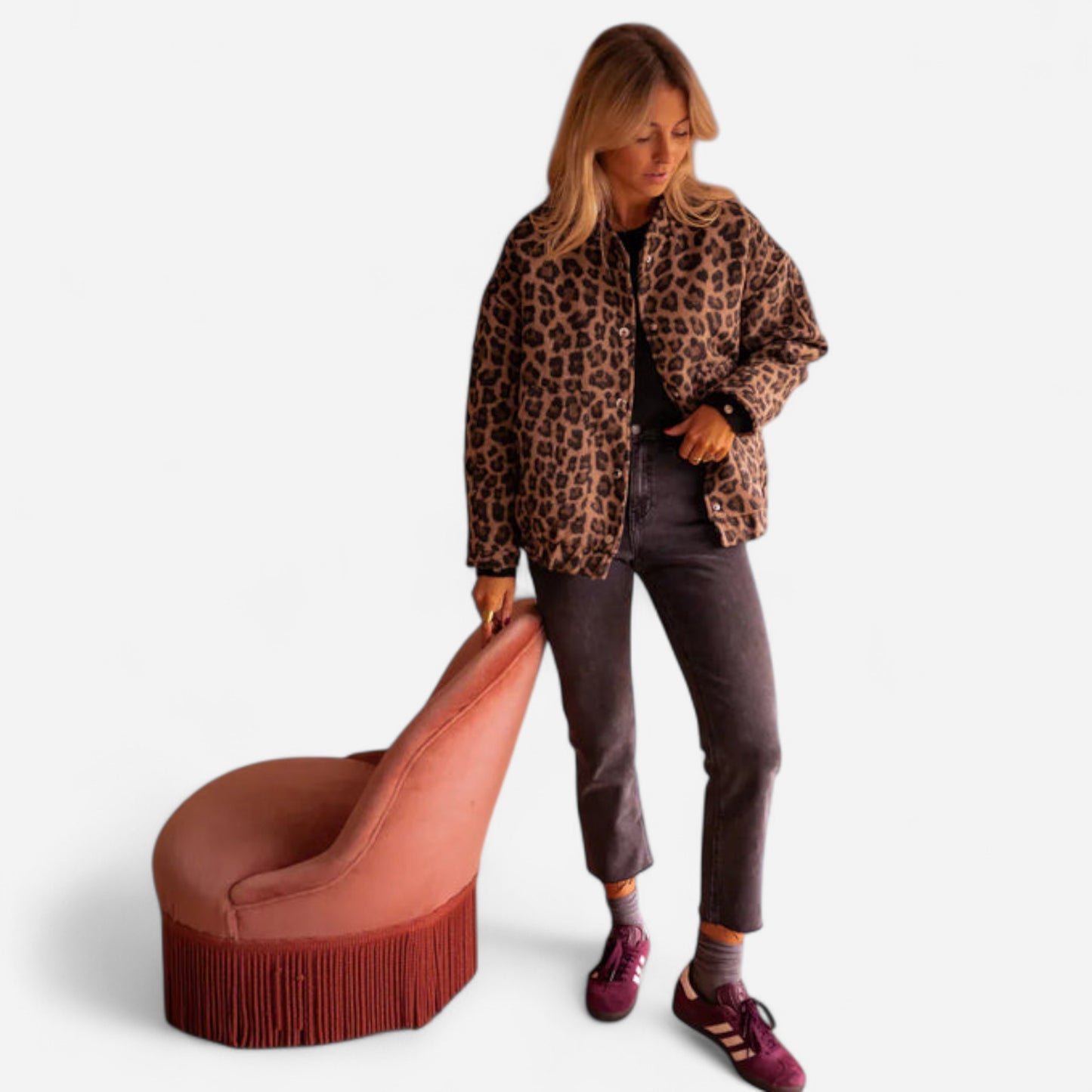 Cleo - Veste Imprimé Léopard Élégante et Tendance