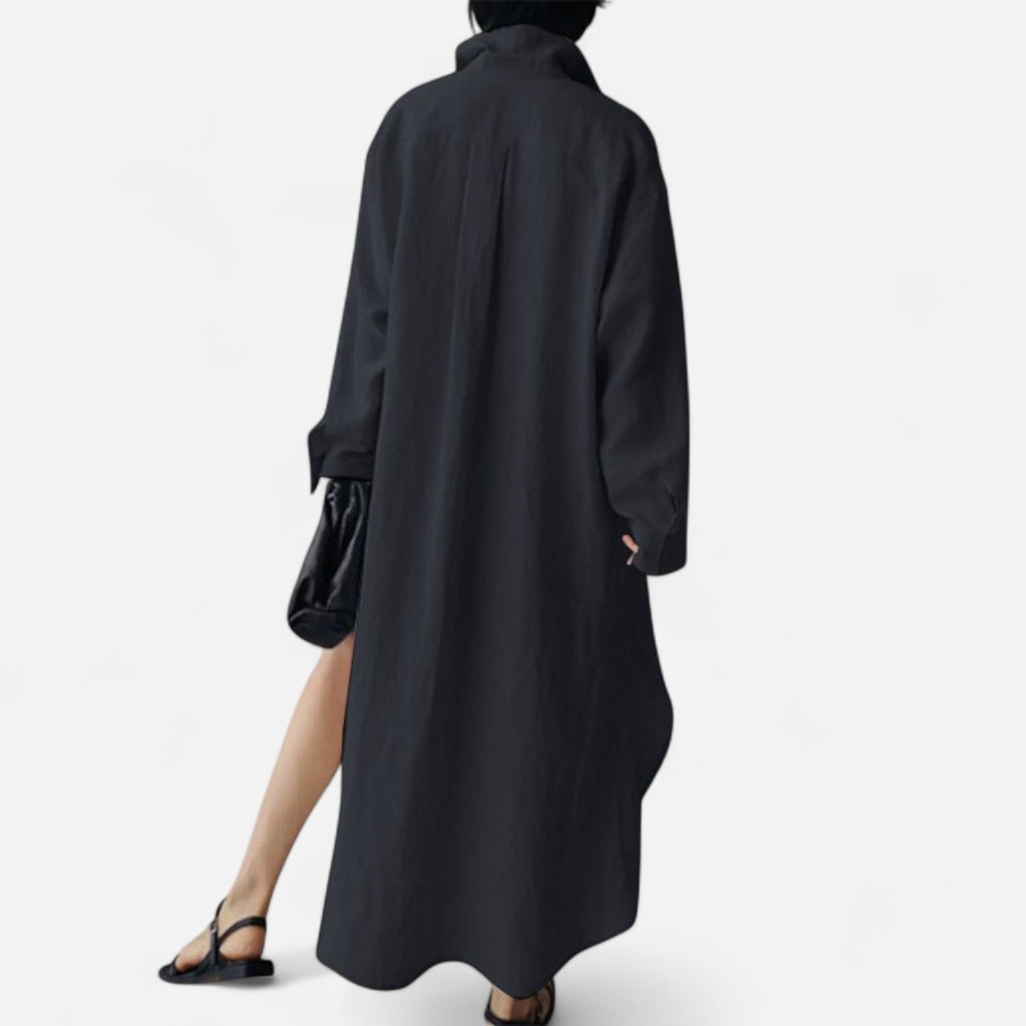 Robe Chemise en Lin Oversize - Élégance Décontractée & Légère