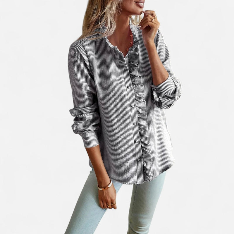 Québec Élégance Blouses & Shirts Viktoria™ - Chemisier Élégant pour un Printemps Chic et Confortable