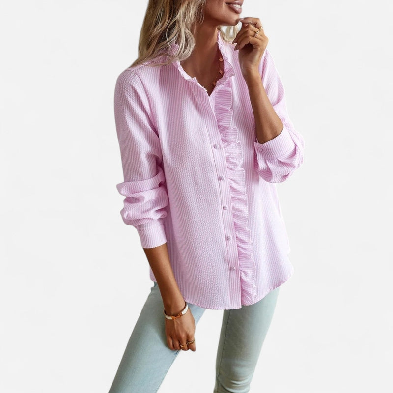 Québec Élégance Blouses & Shirts Viktoria™ - Chemisier Élégant pour un Printemps Chic et Confortable