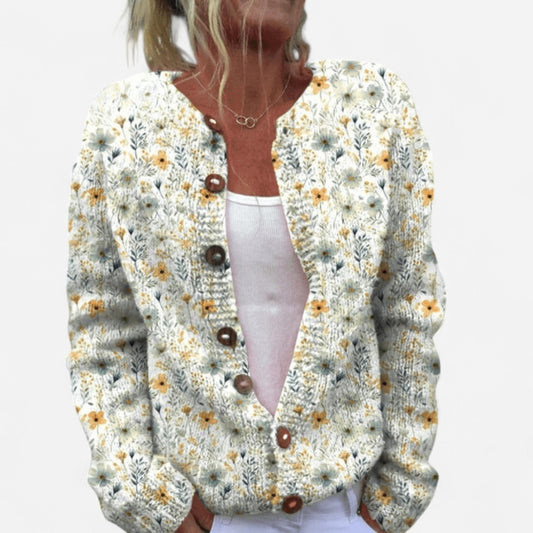Québec Élégance Cardigan Blair - Cardigan fleuri douillet pour un style élégant
