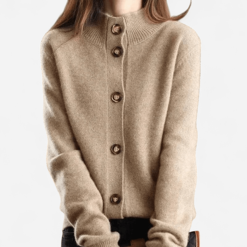 Québec Élégance Cardigan Collection Laure - Classique cardigan intemporel en cachemire doux