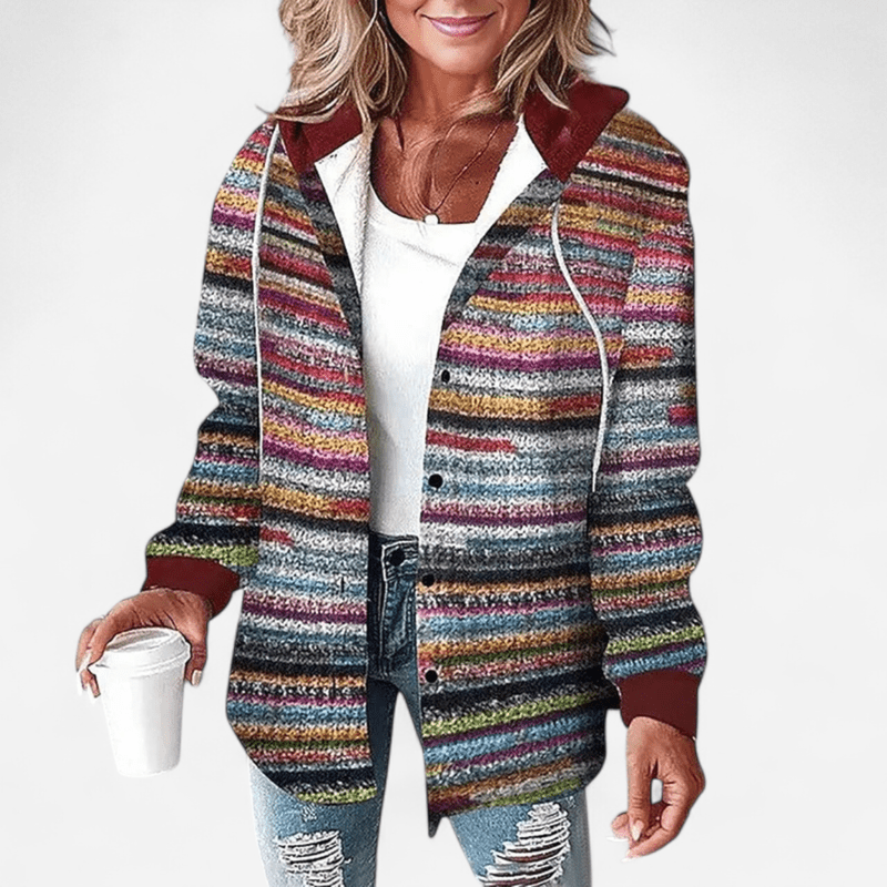 Québec Élégance Cardigan Collection Nela - Veste élégante adaptée à toutes les saisons avec capuche
