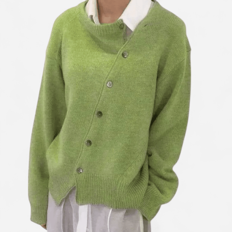 Québec Élégance Cardigan Collection Serena - Cardigan en cachemire avec boutons ludiques