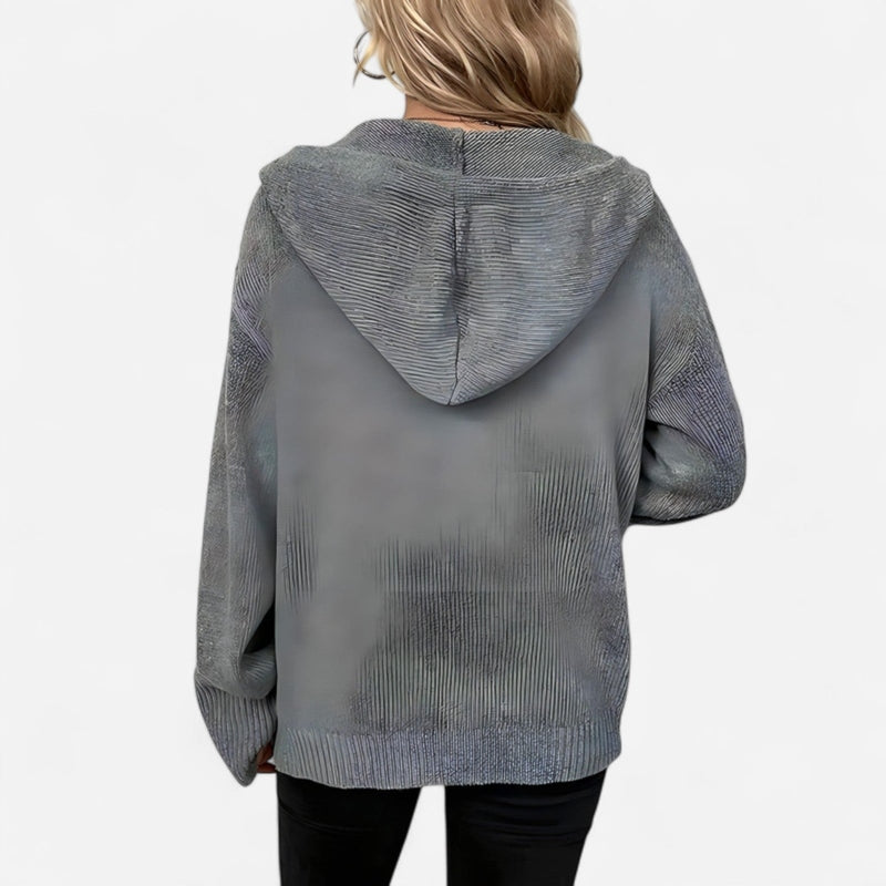 Québec Élégance Cardigan Gallia - Chic cardigan à capuche pour un style moderne