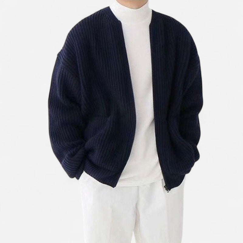 Québec Élégance Cardigan Mario - Cardigan en maille tricotée au style moderne