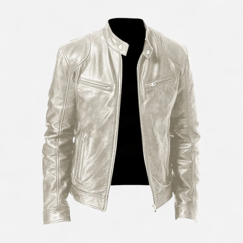 Québec Élégance Coats & Jackets Christian - Veste en cuir décontractée élégante et intemporelle