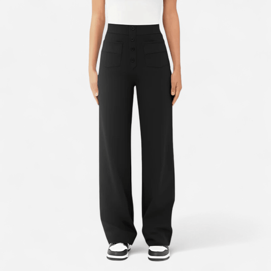 Québec Élégance Dameskleding Amber - Pantalon casual taille haute stretch pour un confort optimal