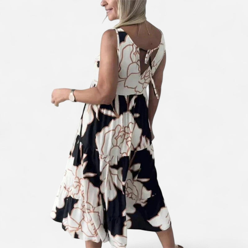 Québec Élégance Dress Aveline - Robe Élégante à Motif Floral pour un Style Unique