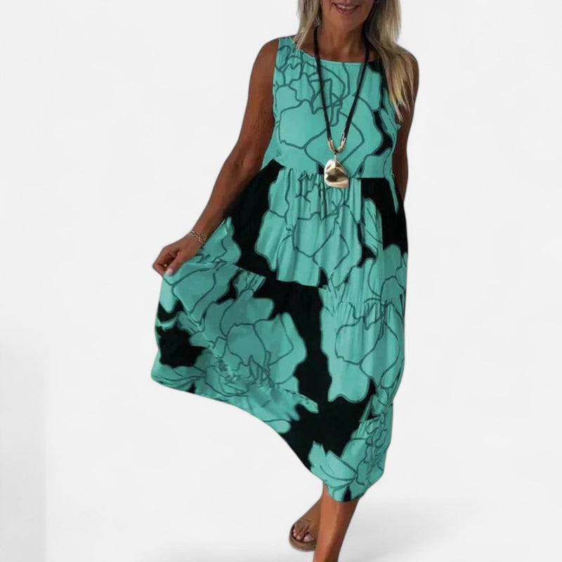 Québec Élégance Dress Aveline - Robe Élégante à Motif Floral pour un Style Unique