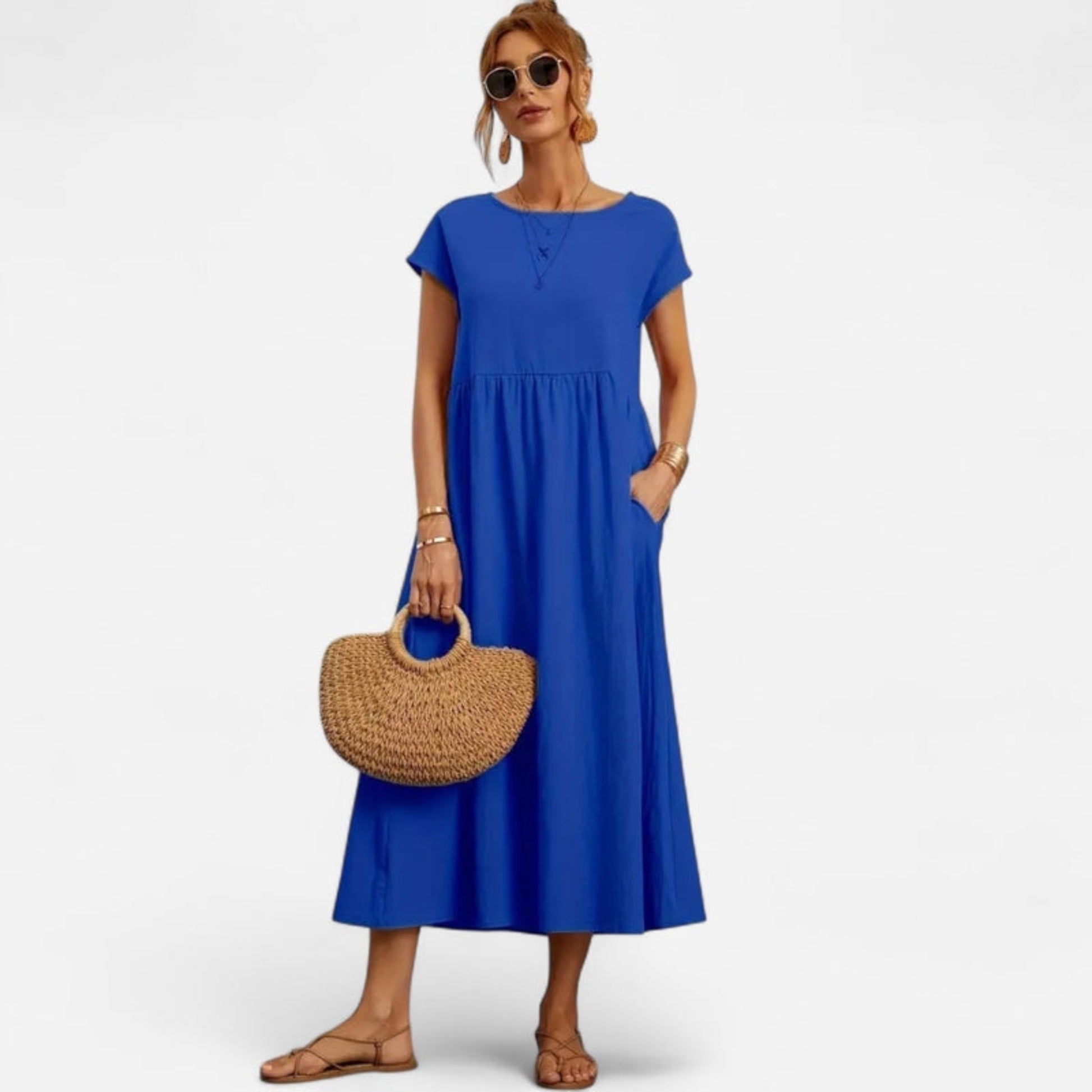 Québec Élégance Dress Liana | Robe Poche Flatteuse - Élégance et Confort au Quotidien