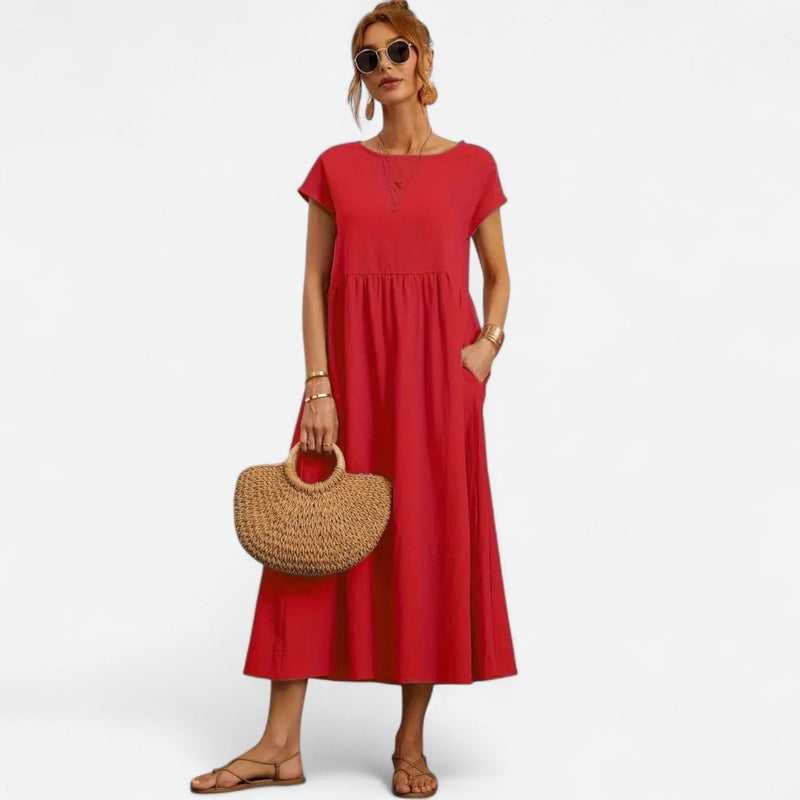 Québec Élégance Dress Liana | Robe Poche Flatteuse - Élégance et Confort au Quotidien