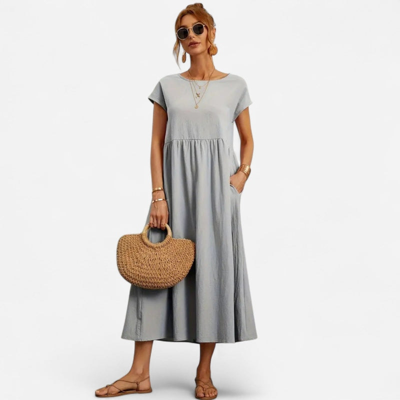 Québec Élégance Dress Liana | Robe Poche Flatteuse - Élégance et Confort au Quotidien