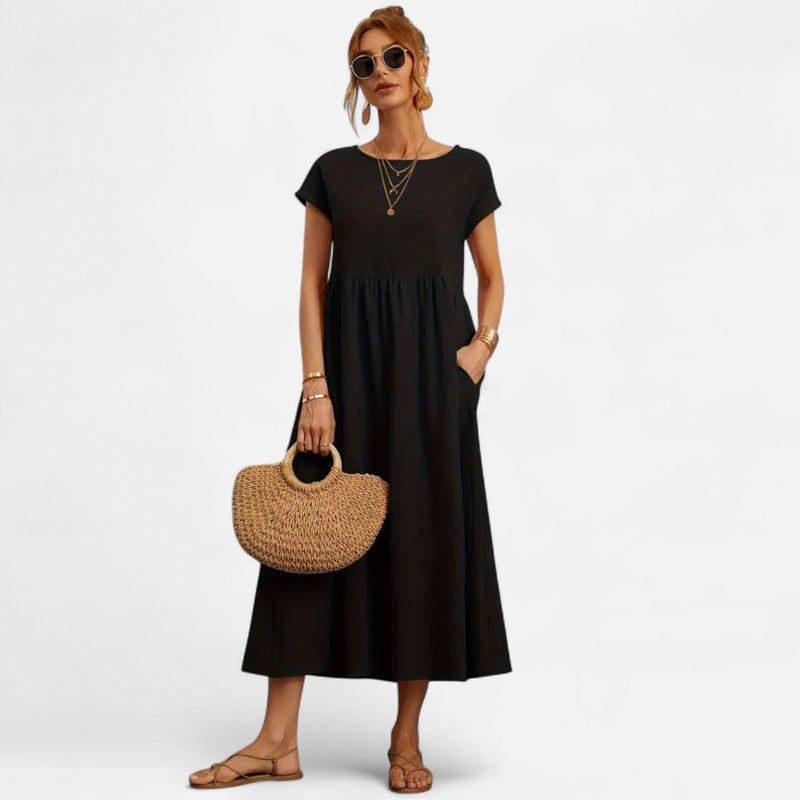 Québec Élégance Dress Liana | Robe Poche Flatteuse - Élégance et Confort au Quotidien