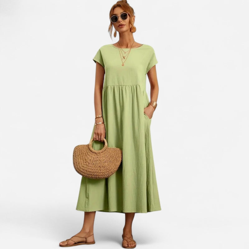 Québec Élégance Dress Liana | Robe Poche Flatteuse - Élégance et Confort au Quotidien