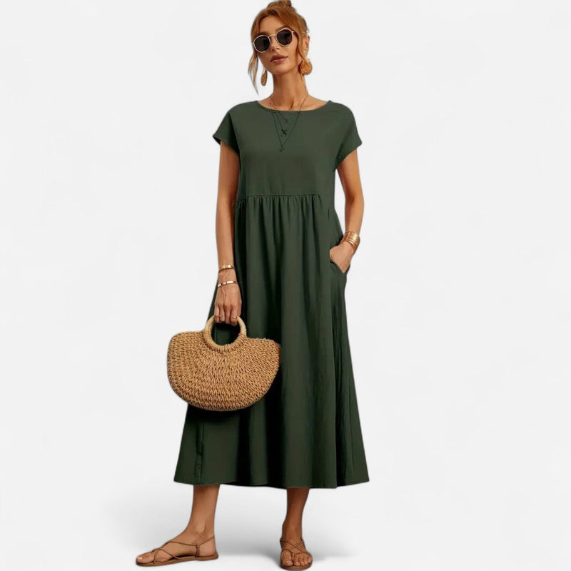 Québec Élégance Dress Liana | Robe Poche Flatteuse - Élégance et Confort au Quotidien