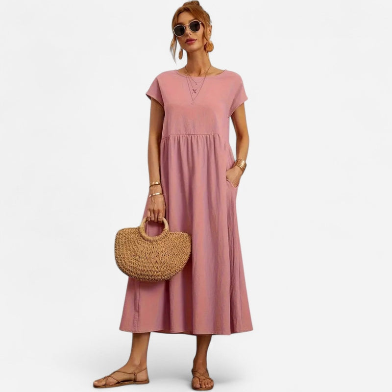 Québec Élégance Dress Liana | Robe Poche Flatteuse - Élégance et Confort au Quotidien