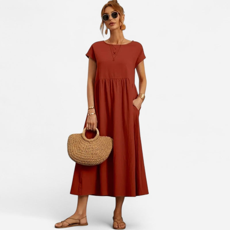 Québec Élégance Dress Liana | Robe Poche Flatteuse - Élégance et Confort au Quotidien