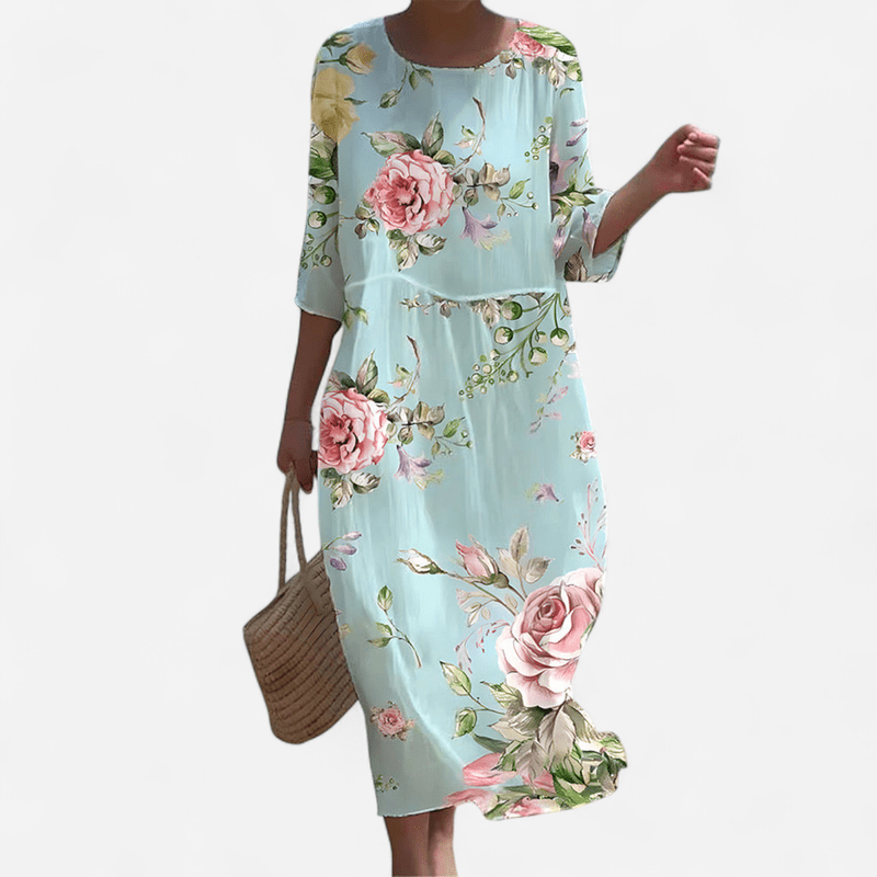 Québec Élégance Dress Mia - Robe élégante à fleurs pour toutes les occasions