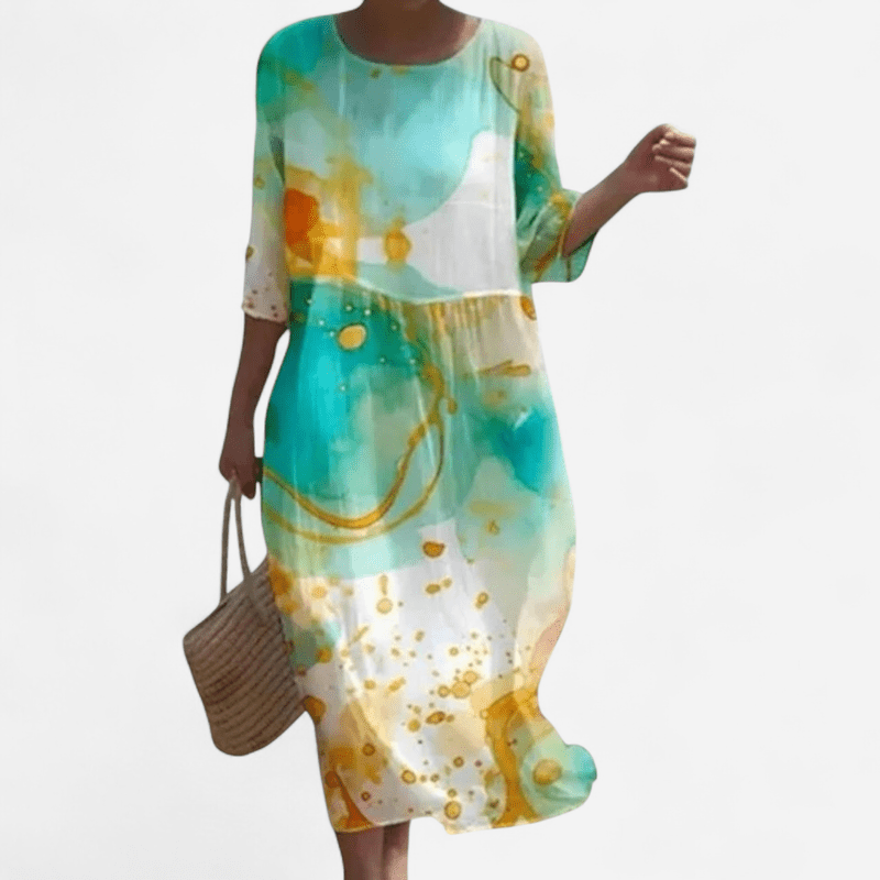 Québec Élégance Dress Mia - Robe élégante à fleurs pour toutes les occasions