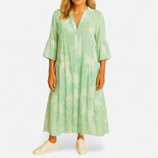Québec Élégance Dress Vert clair Carina™ - Robe Élégante et Chic pour Toutes Occasions