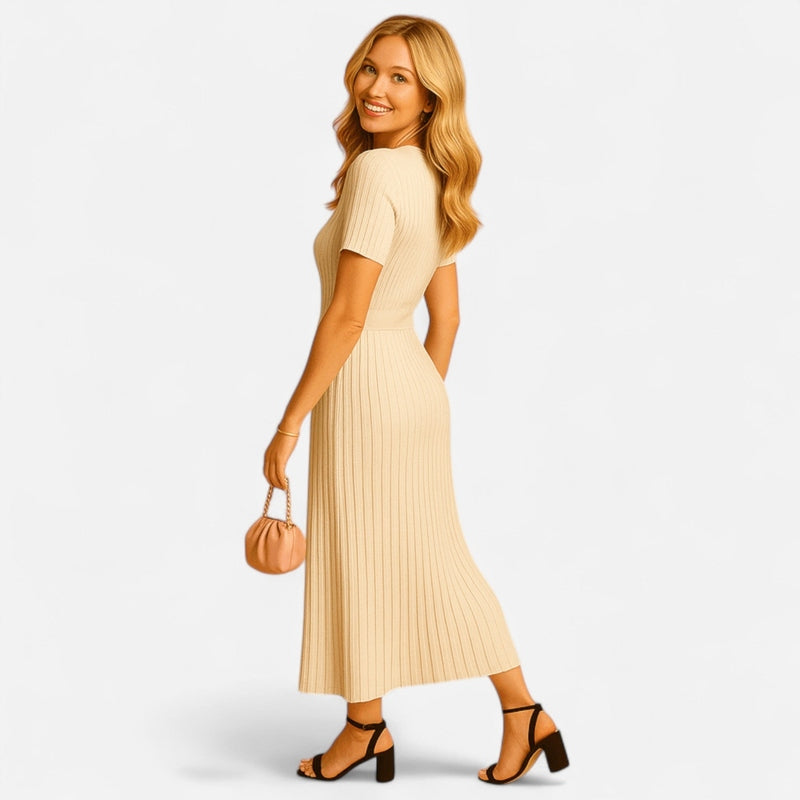 Québec Élégance Dresses Alva - Robe de printemps élégante pour femme, silhouette flatteuse