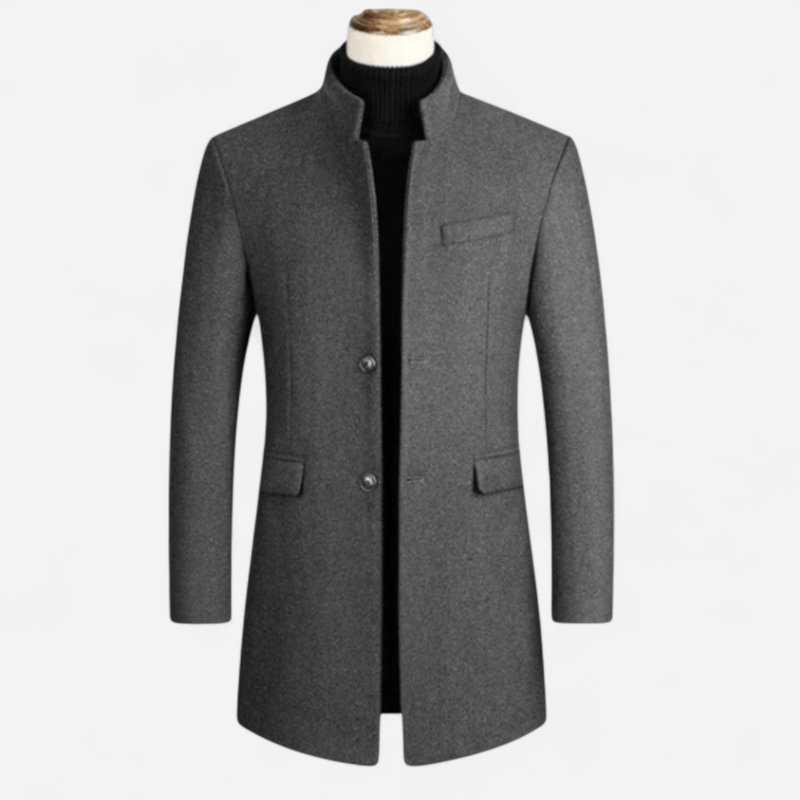 Québec Élégance Frederik - Manteau de laine occasionnel pour homme élégant