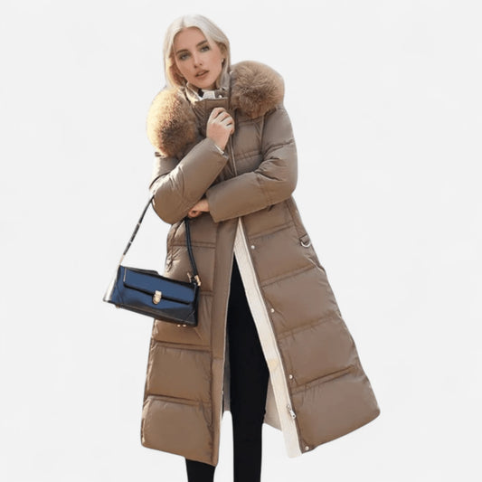 Lilia - Luxueuse parka d'hiver avec col en fausse fourrure