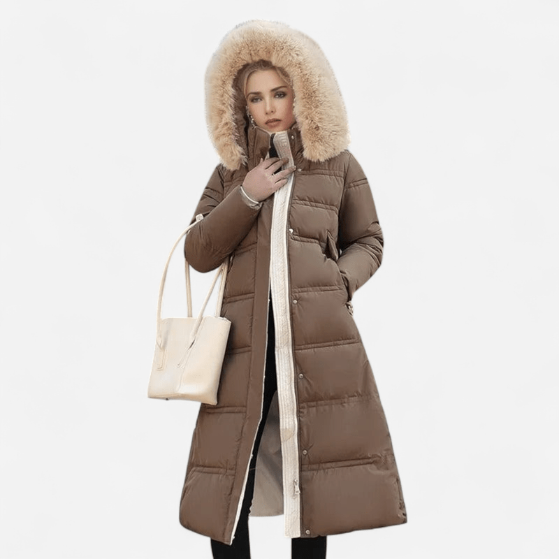 Québec Élégance Jacket & Coats Lilia - Luxueuse parka d'hiver avec col en fausse fourrure