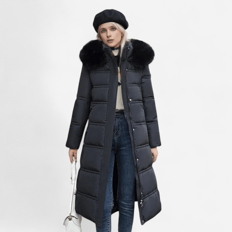 Québec Élégance Jacket & Coats Lilia - Luxueuse parka d'hiver avec col en fausse fourrure