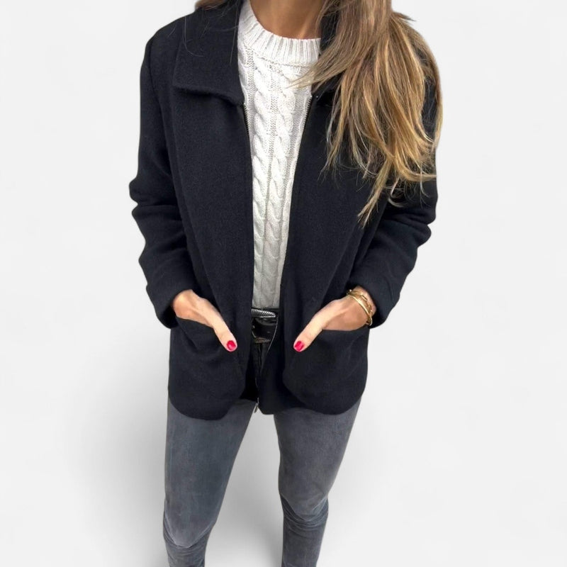 Québec Élégance Jacket Nina - Veste cardigan élégante en laine douce