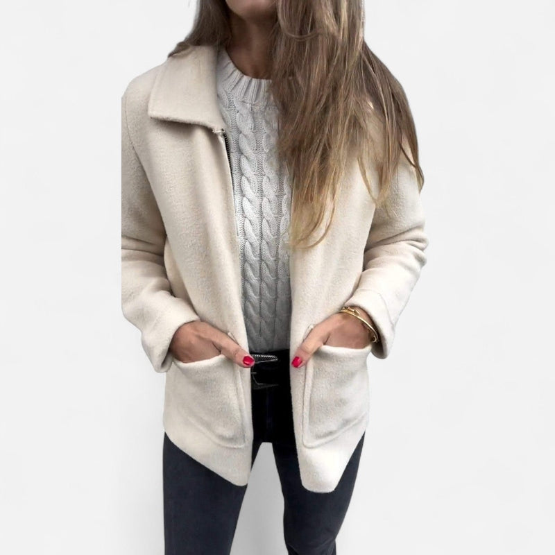 Québec Élégance Jacket Nina - Veste cardigan élégante en laine douce