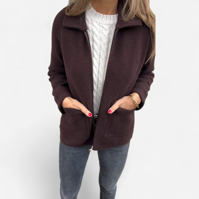 Québec Élégance Jacket Nina - Veste cardigan élégante en laine douce