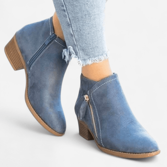 Québec Élégance Kleidung & Accessoires Annabel - Bottes orthopédiques en cuir pour un style élégant